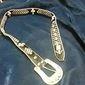 B.B.Simon Rhinestone belt 36 inch